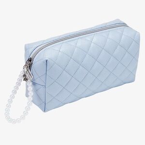 Tartan + Twine Quilted Light Blue Women's Cosmetics Bag
